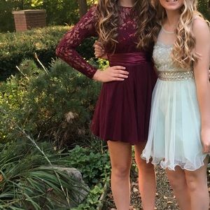 Burgundy formal dress